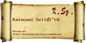 Kalocsai Szilárd névjegykártya